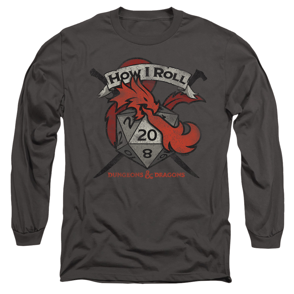 Dungeons & Dragons How I Roll D And D - Men's Long Sleeve T-Shirt Men's Long Sleeve T-Shirt Dungeons & Dragons