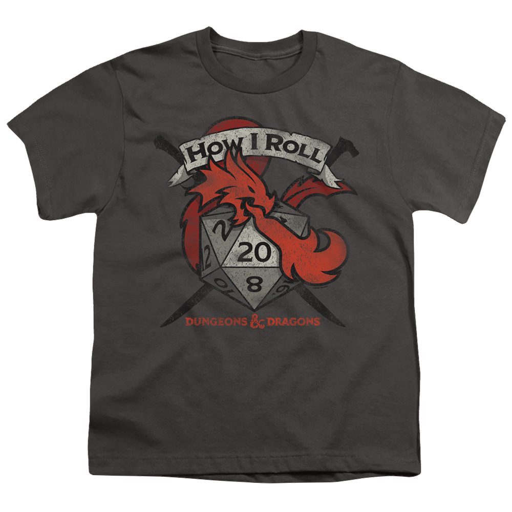 Dungeons & Dragons How I Roll D And D - Youth T-Shirt Youth T-Shirt (Ages 8-12) Dungeons & Dragons