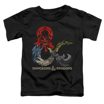 Black toddler t-shirt with Dungeons & Dragons Dragons In Dragons graphic