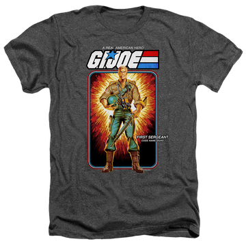 Charcoal men's heather t-shirt with G.I. Joe Duke Card graphic