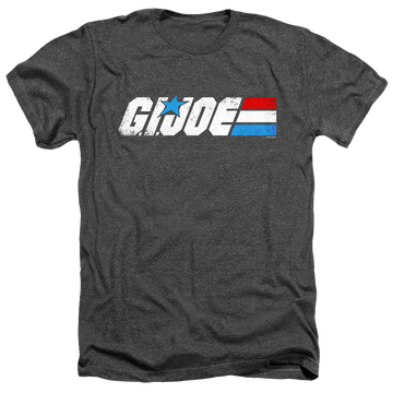 Charcoal men's heather t-shirt with G.I. Joe Distressed Logo graphic