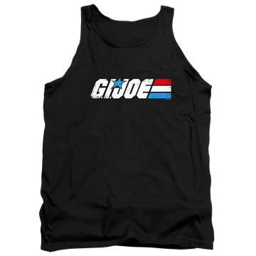 Black men's tank with G.I. Joe Distressed Logo graphic