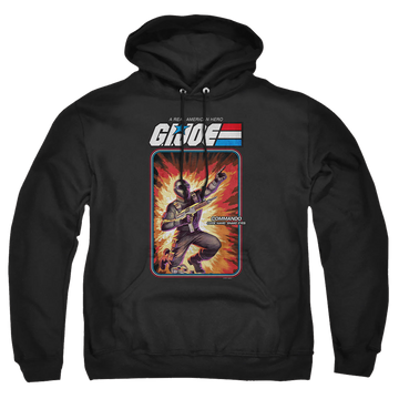 Black pullover hoodie with G.I. Joe Snake Eyes Card graphic