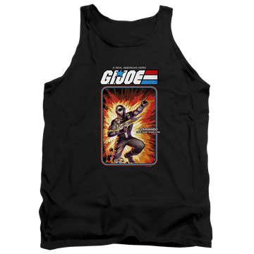 Black men's tank with G.I. Joe Snake Eyes Card graphic