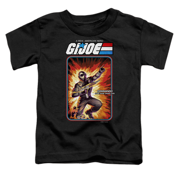 Black toddler t-shirt with G.I. Joe Snake Eyes Card graphic
