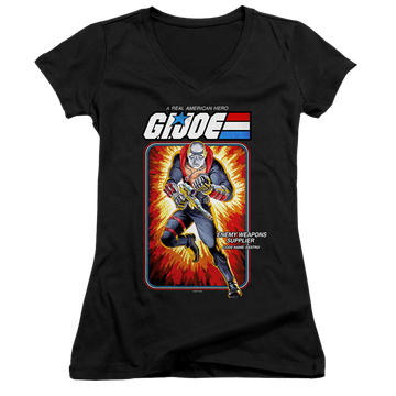 G.I. Joe Destro Card - Juniors V-Neck T-Shirt Juniors V-Neck T-Shirt G.I. Joe