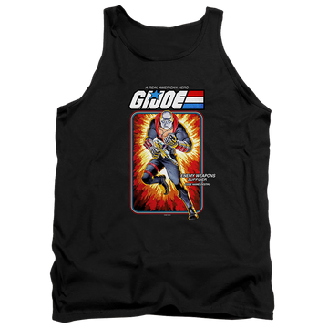 Black men's tank with G.I. Joe Destro Card graphic