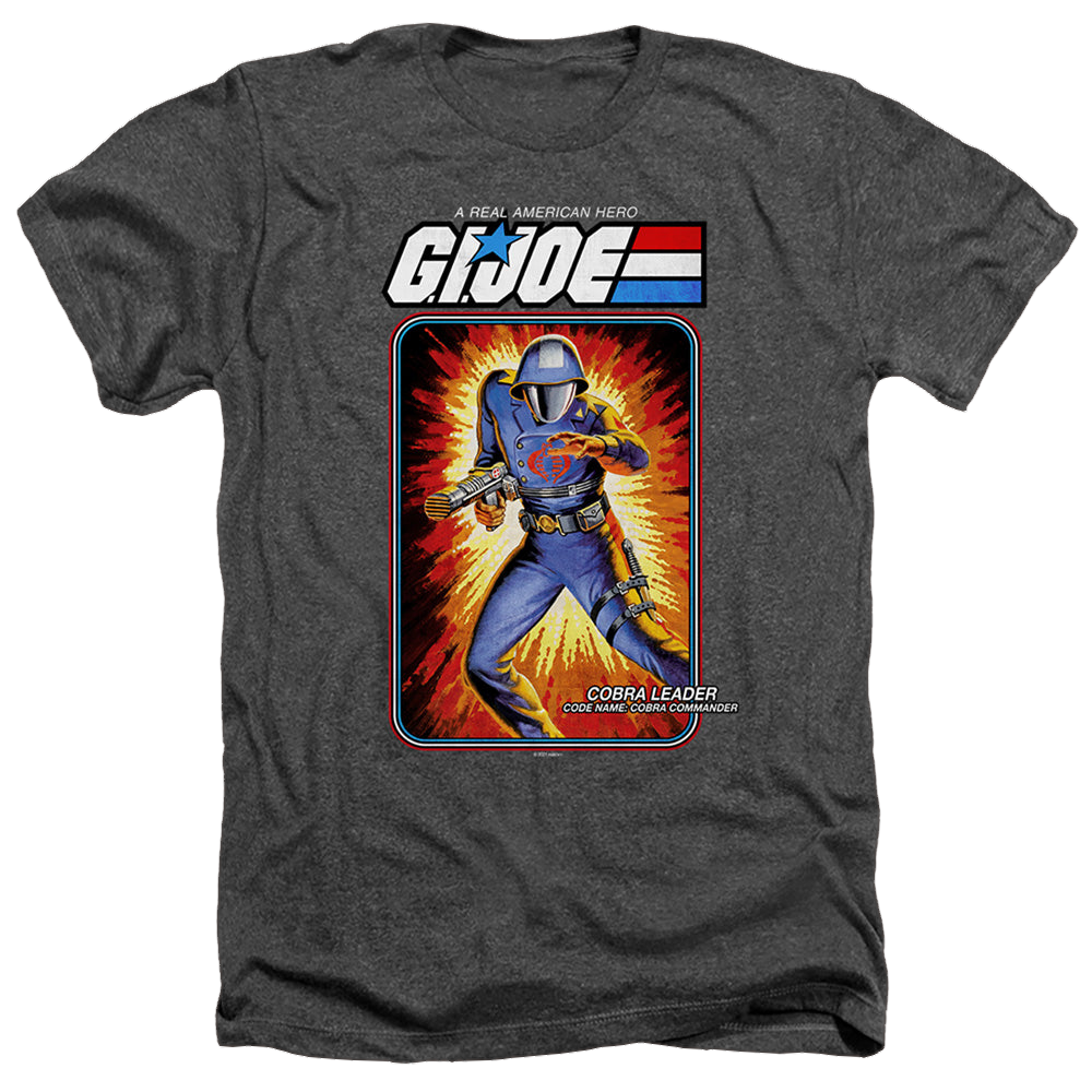 G.I. Joe Cobra Commander Card - Men's Heather T-Shirt Men's Heather T-Shirt G.I. Joe