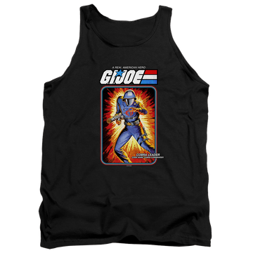 Black men's tank with G.I. Joe Cobra Commander Card graphic