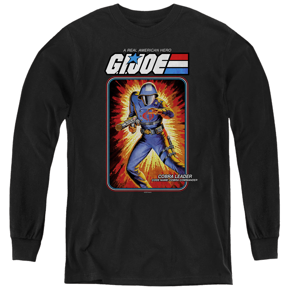 G.I. Joe Cobra Commander Card - Youth Long Sleeve T-Shirt Youth Long Sleeve T-Shirt G.I. Joe
