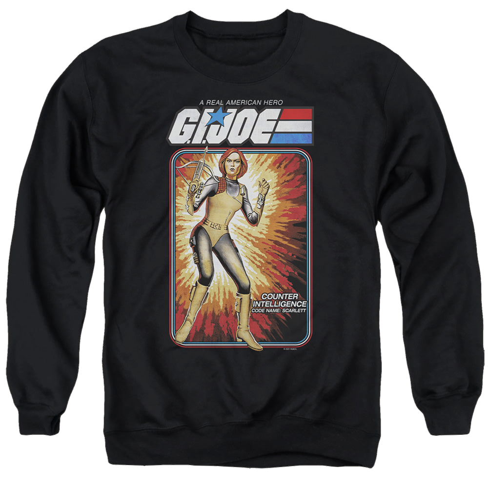 G.I. Joe Scarlett Card - Men's Crewneck Sweatshirt Men's Crewneck Sweatshirt G.I. Joe