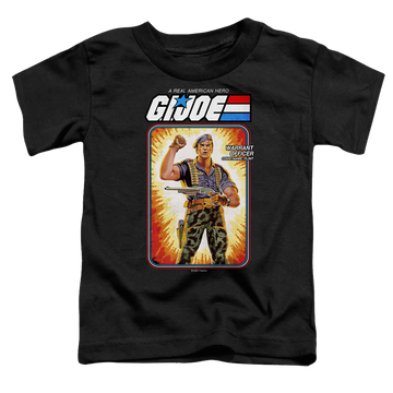 Black toddler t-shirt with G.I. Joe Flint Card graphic