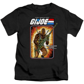 Black kid's t-shirt for ages 4 to 7 with G.I. Joe Roadblock Card graphic