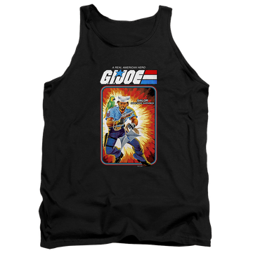 Black men's tank with G.I. Joe Shipwreck Card graphic