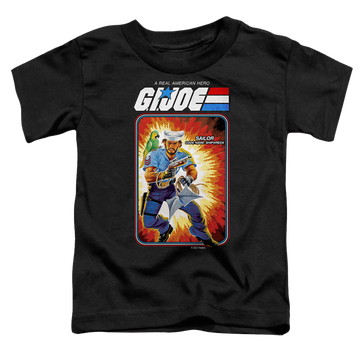 Black toddler t-shirt with G.I. Joe Shipwreck Card graphic