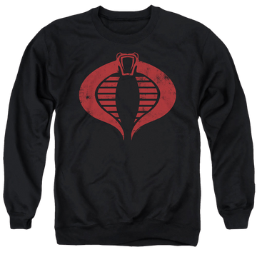 Black men's crewneck sweatshirt with G.I. Joe Cobra Logo graphic