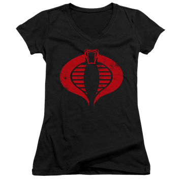 G.I. Joe Cobra Logo - Juniors V-Neck T-Shirt Juniors V-Neck T-Shirt G.I. Joe