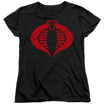 Black women's t-shirt with G.I. Joe Cobra Logo graphic