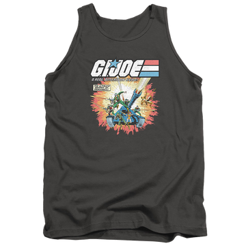 Charcoal men's tank with G.I. Joe Real American Hero graphic