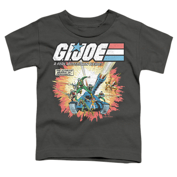 Charcoal toddler t-shirt with G.I. Joe Real American Hero graphic