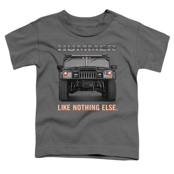 Charcoal toddler t-shirt with Hummer Like Nothing Else graphic