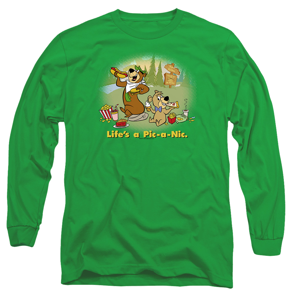 Yogi Bear Life'S A Picnic - Men's Long Sleeve T-Shirt Men's Long Sleeve T-Shirt Yogi Bear