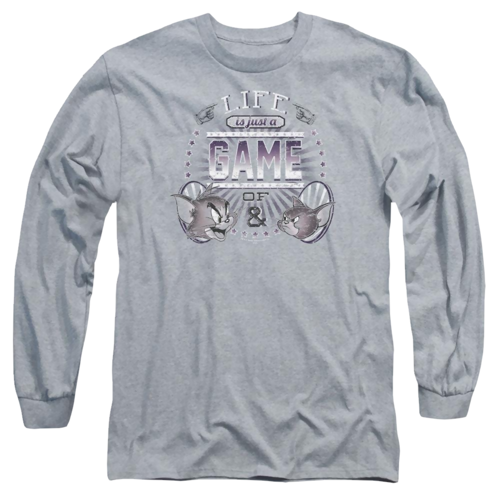 Tom and Jerry Life Is A Game Men's Long Sleeve T-Shirt Men's Long Sleeve T-Shirt Tom and Jerry