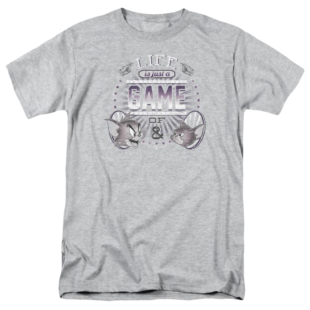 Tom and Jerry Life Is A Game Men's Regular Fit T-Shirt Men's Regular Fit T-Shirt Tom and Jerry