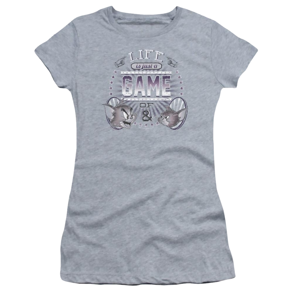 Tom and Jerry Life Is A Game Juniors T-Shirt Juniors T-Shirt Tom and Jerry