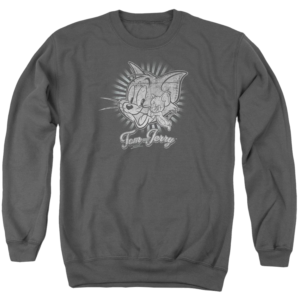 Tom and Jerry Classic Pals Men's Crewneck Sweatshirt Men's Crewneck Sweatshirt Tom and Jerry