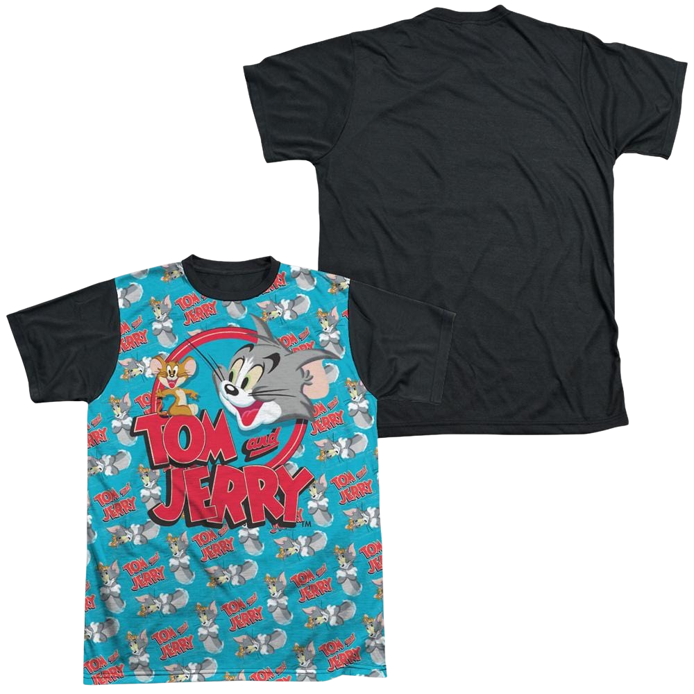 Tom and Jerry Double Trouble Men's Black Back T-Shirt Men's Black Back T-Shirt Tom and Jerry