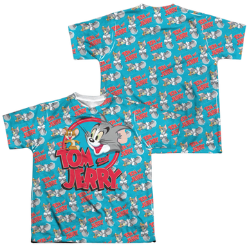 Tom and Jerry Double Trouble youth all-over print t-shirt for ages 8 to 12