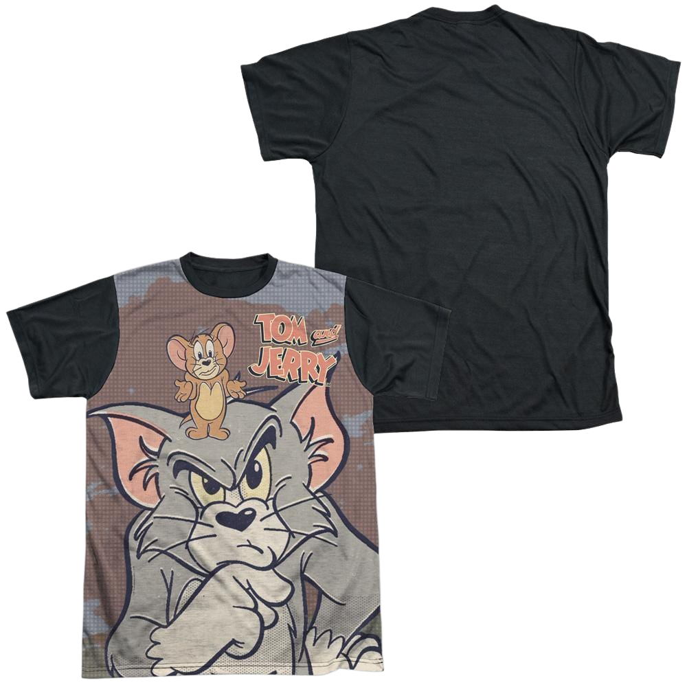 Tom and Jerry Up To No Good Men's Black Back T-Shirt Men's Black Back T-Shirt Tom and Jerry