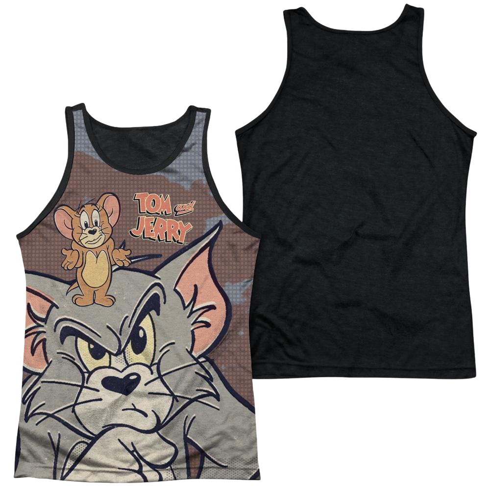 Tom and Jerry Up To No Good Men's Black Back Tank Men's Black Back Tank Tom and Jerry