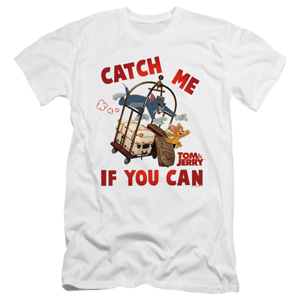 Tom and Jerry Catch Me If You Can - Men's Premium Slim Fit T-Shirt Men's Premium Slim Fit T-Shirt Tom and Jerry
