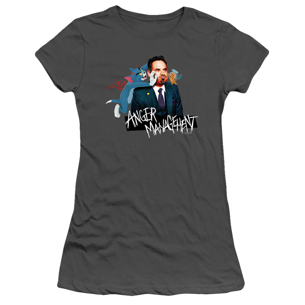 Tom and Jerry Anger Management - Juniors T-Shirt Juniors T-Shirt Tom and Jerry
