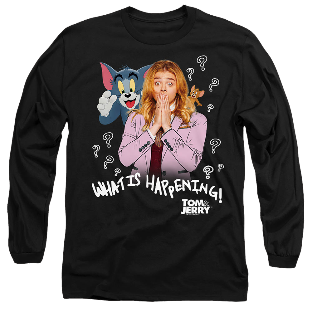 Tom and Jerry What Is Happening - Men's Long Sleeve T-Shirt Men's Long Sleeve T-Shirt Tom and Jerry