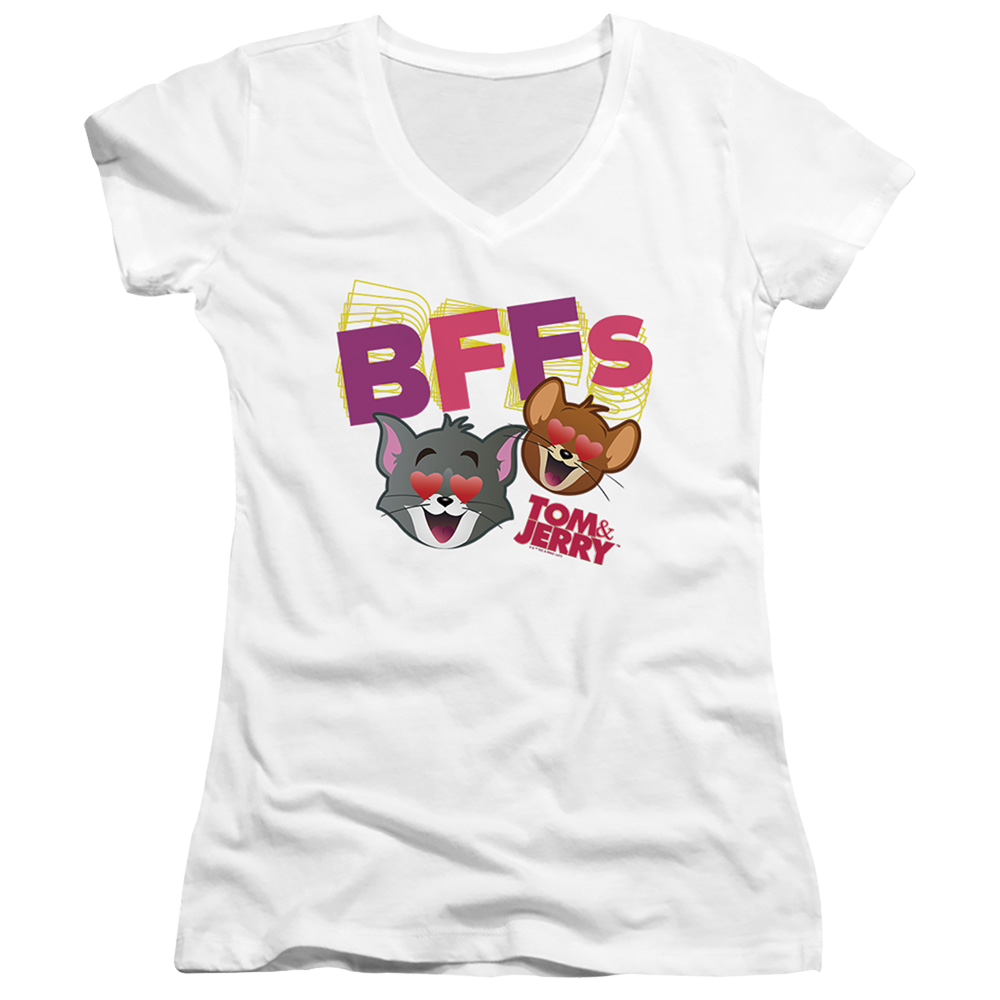 Tom and Jerry Bffs - Juniors V-Neck T-Shirt Juniors V-Neck T-Shirt Tom and Jerry
