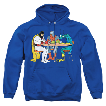 Royal pullover hoodie with Rick and Morty Space Ghost Coast To Coast Brak & Zorak graphic