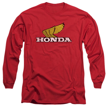 Honda Yellow Wing Logo - Men's Long Sleeve T-Shirt Men's Long Sleeve T-Shirt Honda