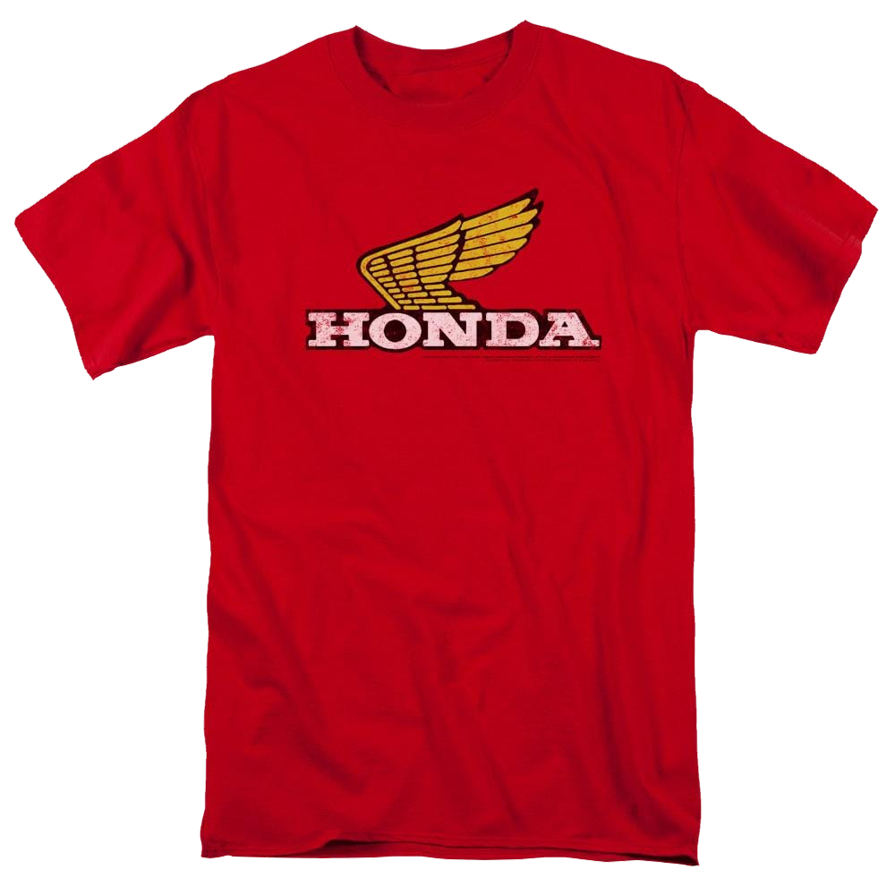 Honda Yellow Wing Logo - Men's Regular Fit T-Shirt Men's Regular Fit T-Shirt Honda