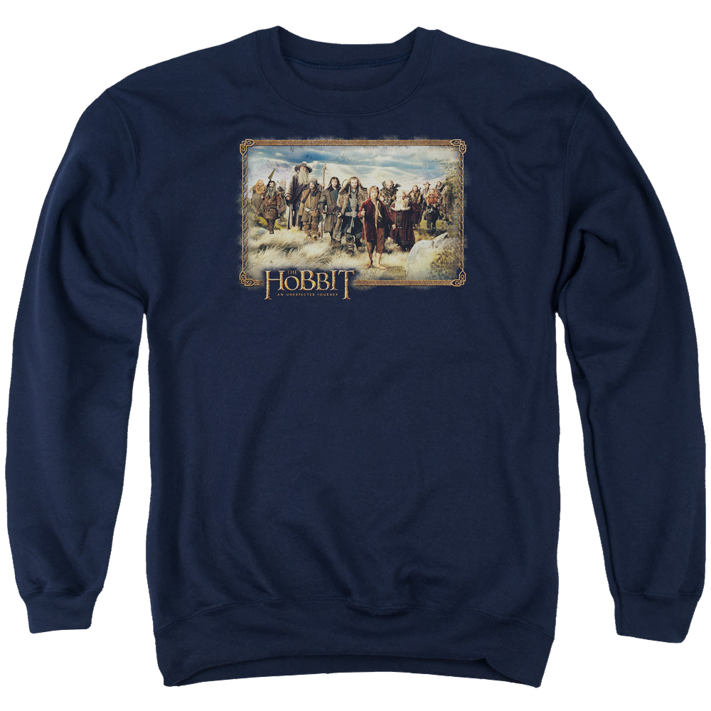 Hobbit Movie Trilogy, The Hobbit & Company - Men's Crewneck Sweatshirt Men's Crewneck Sweatshirt The Hobbit