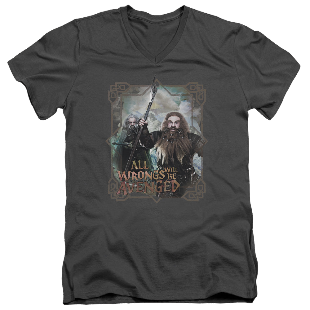 Hobbit Movie Trilogy, The Wrongs Avenged - Men's V-Neck T-Shirt Men's V-Neck T-Shirt The Hobbit