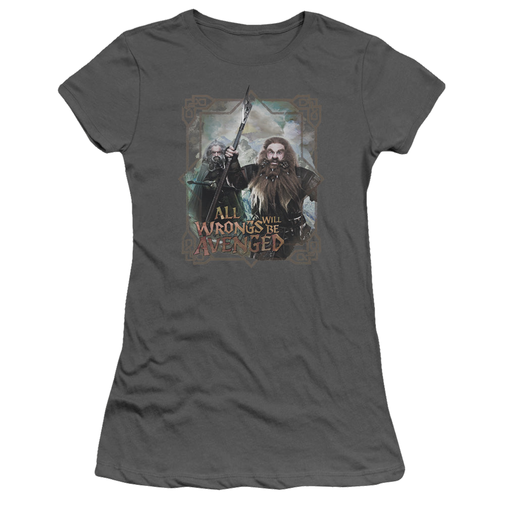Hobbit Movie Trilogy, The Wrongs Avenged - Juniors T-Shirt Juniors T-Shirt The Hobbit