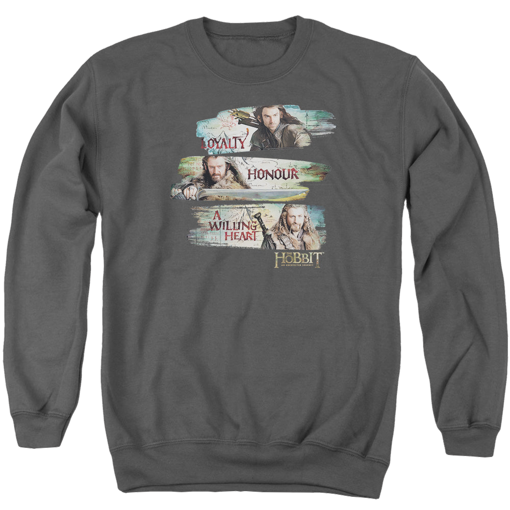 Hobbit Movie Trilogy, The Loyalty And Honour - Men's Crewneck Sweatshirt Men's Crewneck Sweatshirt The Hobbit