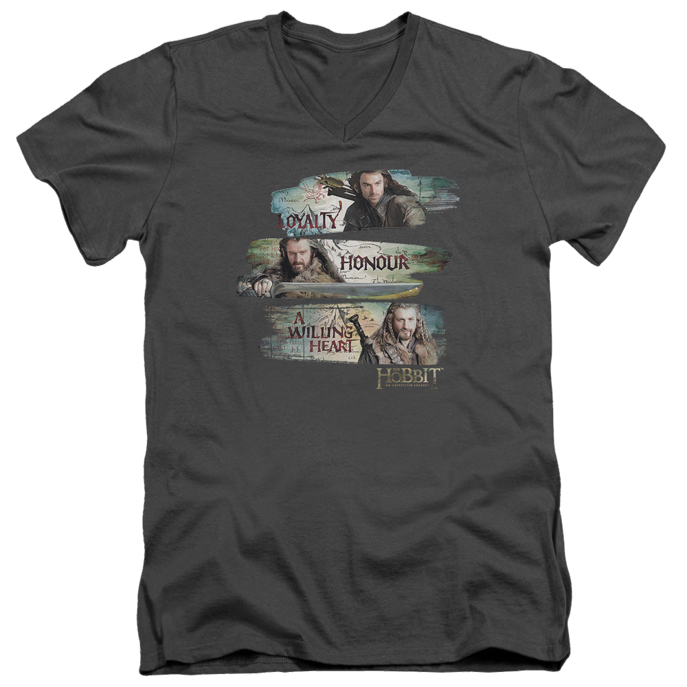 Hobbit Movie Trilogy, The Loyalty And Honour - Men's V-Neck T-Shirt Men's V-Neck T-Shirt The Hobbit