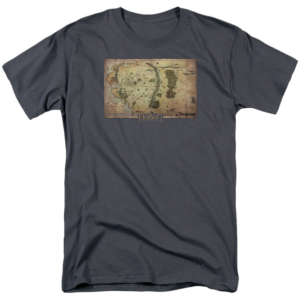 Hobbit Movie Trilogy, The Middle Earth Map - Men's Regular Fit T-Shirt Men's Regular Fit T-Shirt The Hobbit