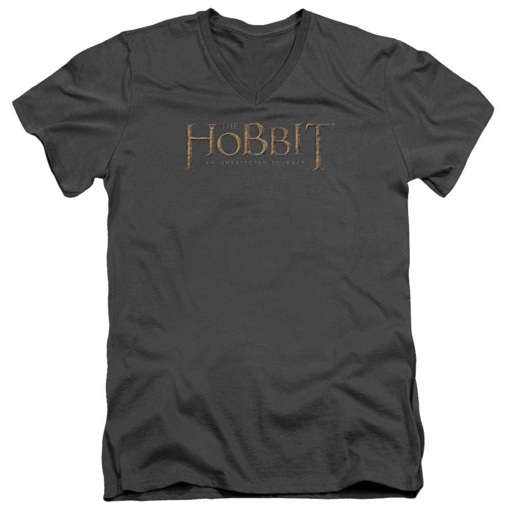 Hobbit Movie Trilogy, The Distressed Logo - Men's V-Neck T-Shirt Men's V-Neck T-Shirt The Hobbit