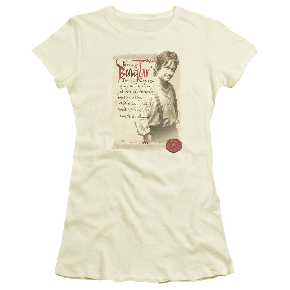 Hobbit Movie Trilogy, The Burglar - Juniors T-Shirt Juniors T-Shirt The Hobbit