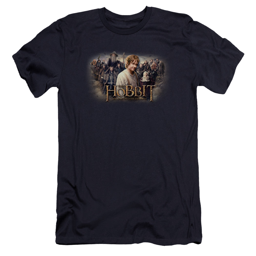 Hobbit Movie Trilogy, The Hobbit Rally - Men's Premium Slim Fit T-Shirt Men's Premium Slim Fit T-Shirt The Hobbit